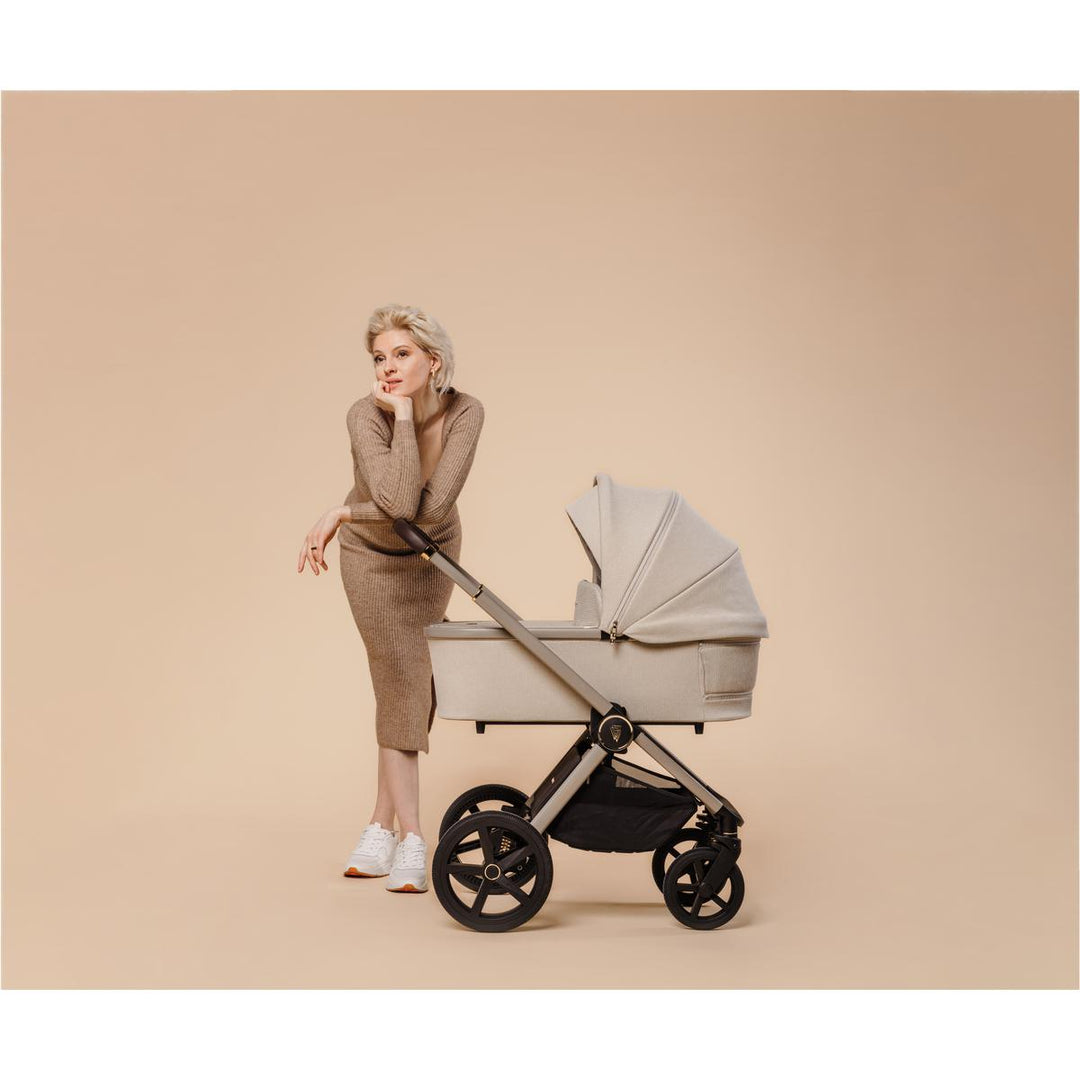 Venicci Upline 2 in 1 Pram - 10 Piece Bundle, Stone Beige