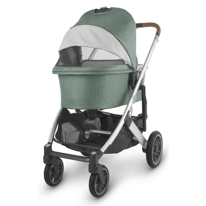 Uppababy CRUZ V2 Pushchair + Carrycot + Mesa + Base i-Size Travel System, Emmett Sage Green Melange