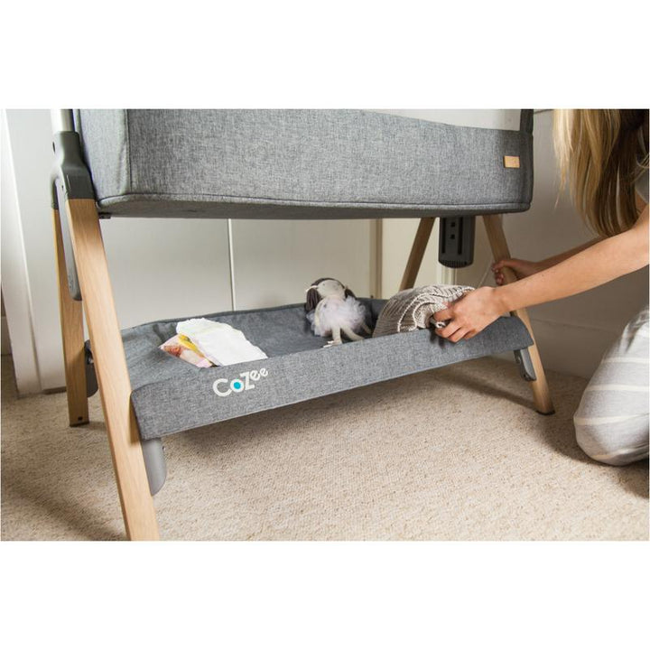 Tutti Bambini CoZee Bedside Crib - Oak & Charcoal