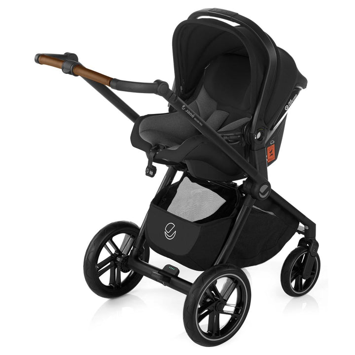 Jane Muum Pro + Micro Pro + Koos iSize R1 - 10 Piece Travel System Bundle, Cold Black