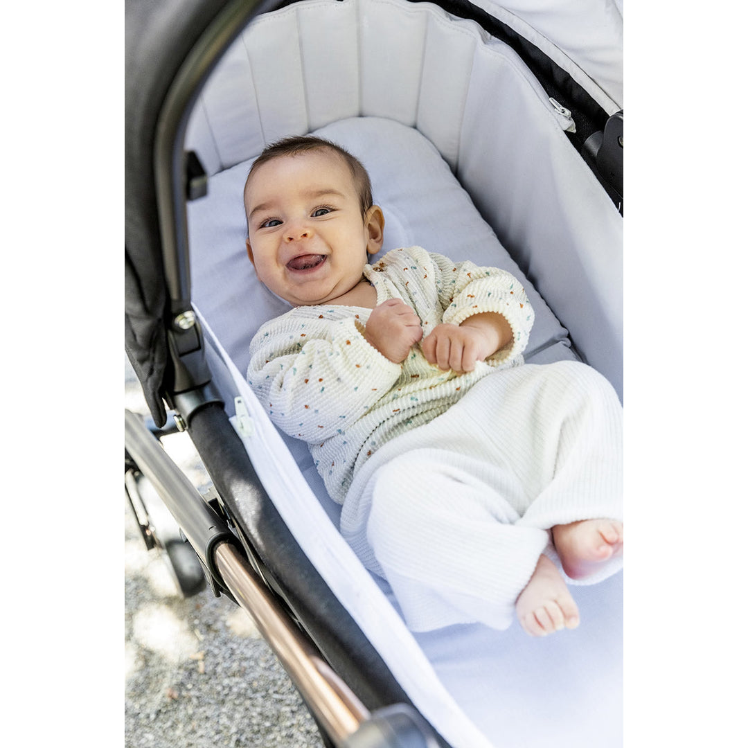 Bebecar Compact Duo 2 in 1 Pram + Raincover & FREE Bag, Earl Grey