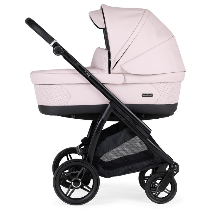 Bebecar Flowy Duo 2 in 1 Pram + Raincover & FREE Bag, Pink / Black