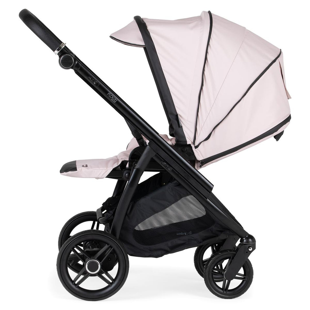 Bebecar Flowy Duo 2 in 1 Pram + Raincover & FREE Bag, Pink / Black