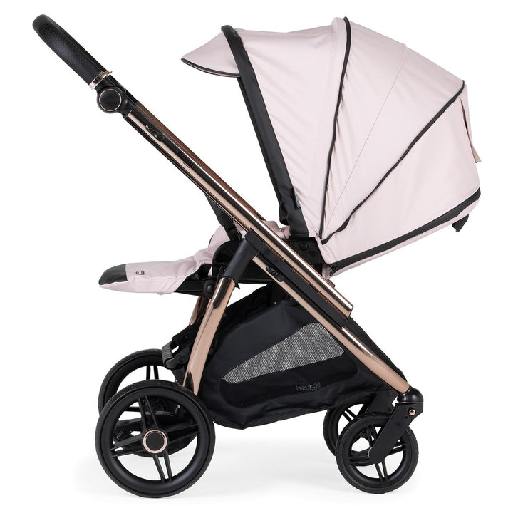 Bebecar Flowy Duo 2 in 1 Pram + Raincover & FREE Bag, Pink / Rose