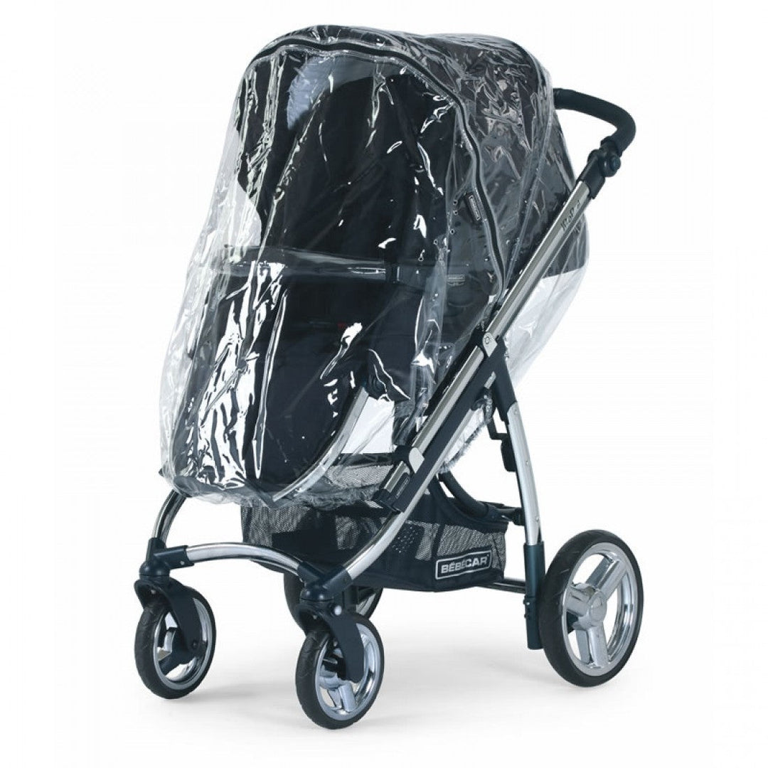 Bebecar Flowy Duo 2 in 1 Pram + Raincover & FREE Bag, Black / Rose