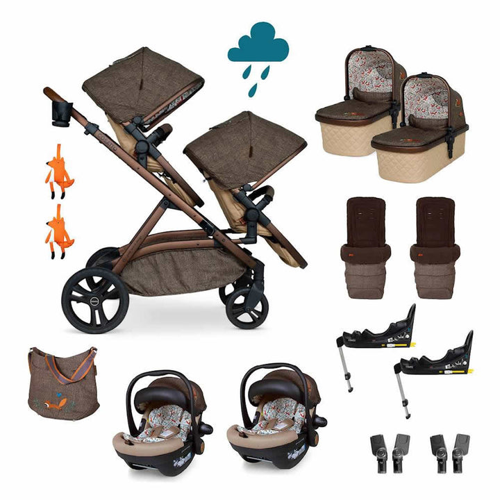 Cosatto Wow XL Twin Travel System Bundle, Foxford Hall