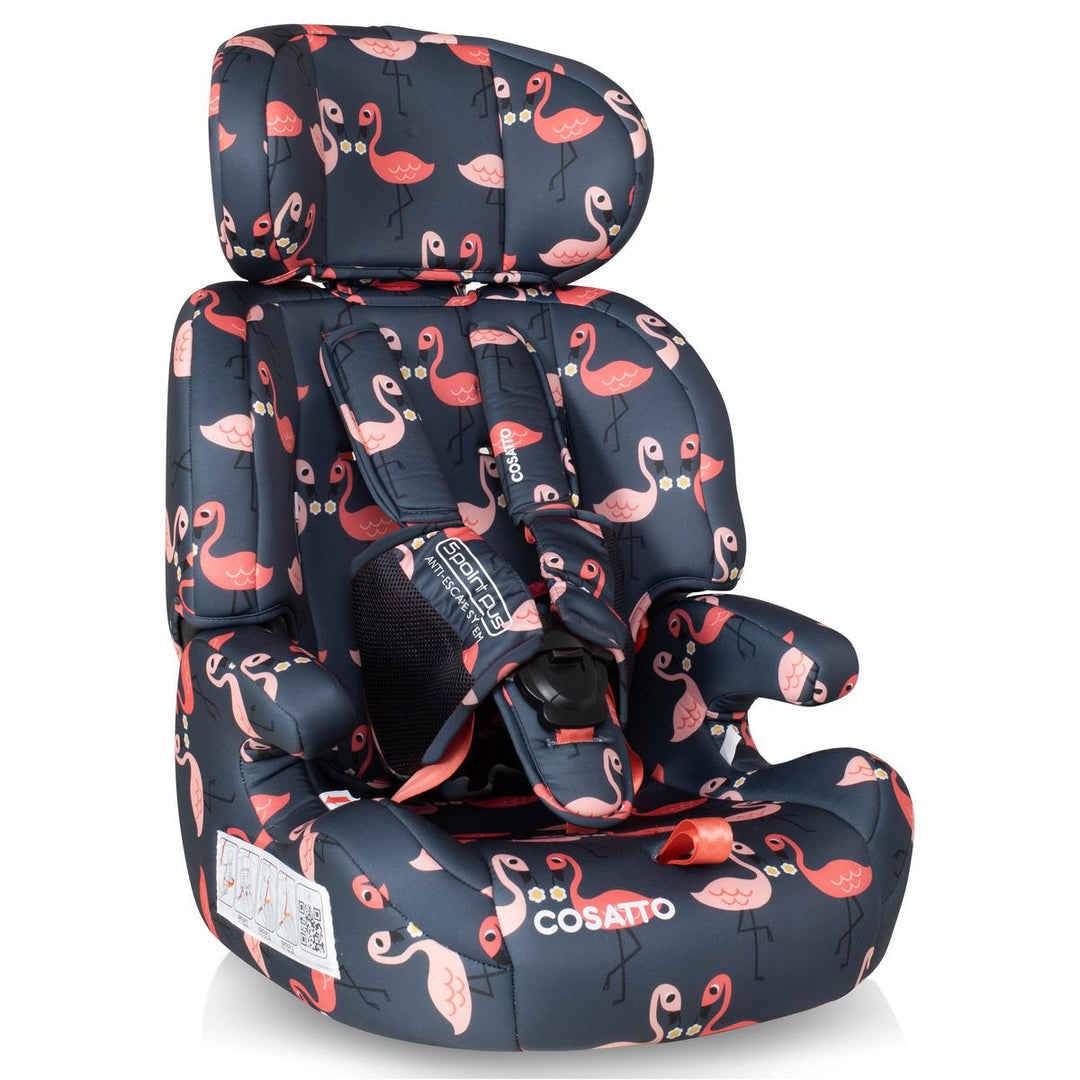 Cosatto Zoomi Group 123 Anti-Escape Car Seat, Pretty Flamingo