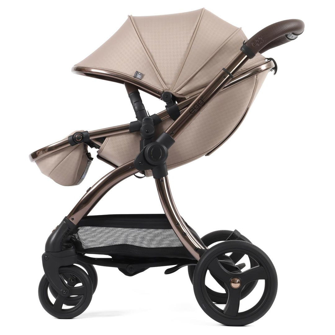 egg 3 Luxury Cabriofix i-Size Travel System Bundle, Houndstooth Almond