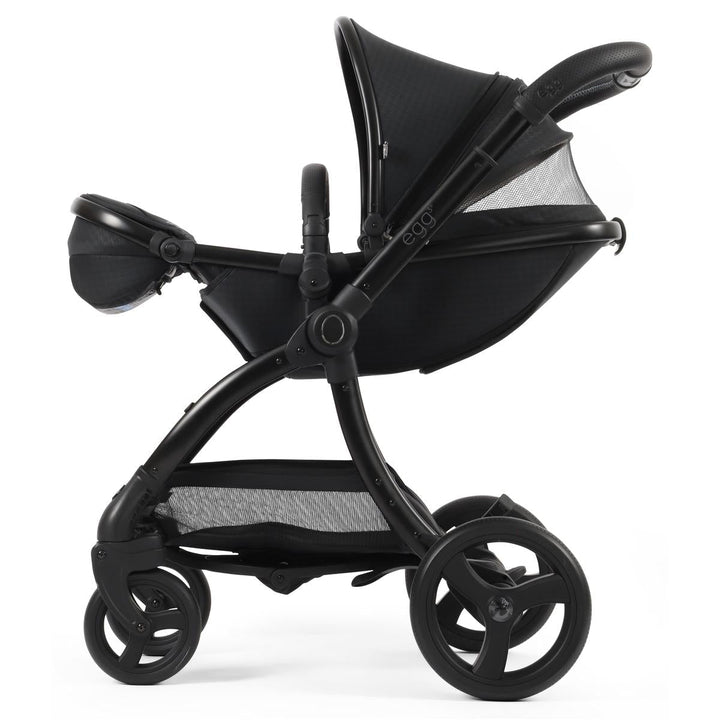 egg 3 Luxury Cabriofix i-Size Travel System Bundle, Houndstooth Black