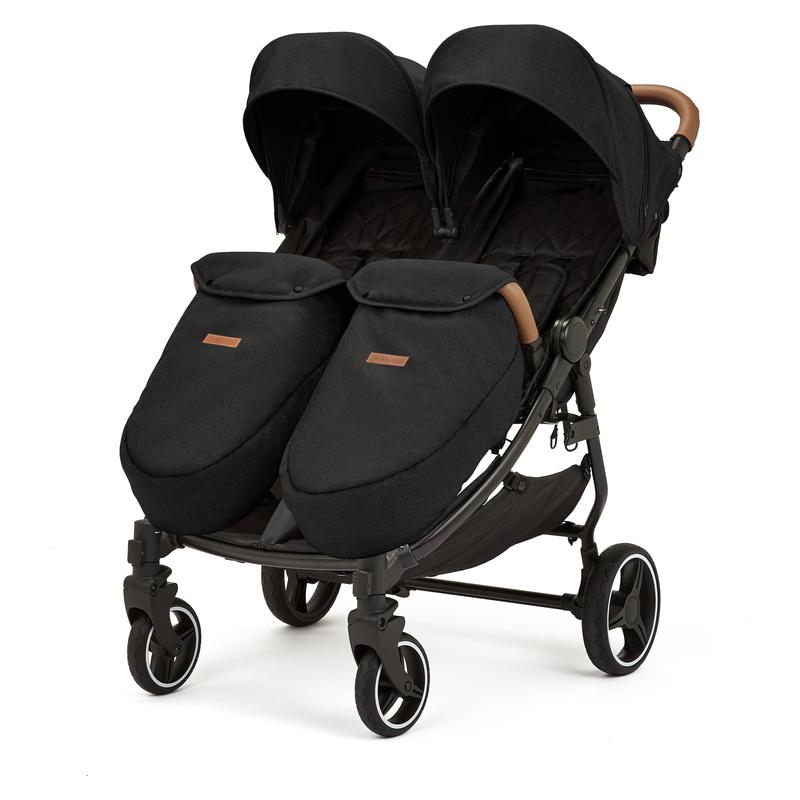 Ickle Bubba Venus Prime Double Stroller, Black