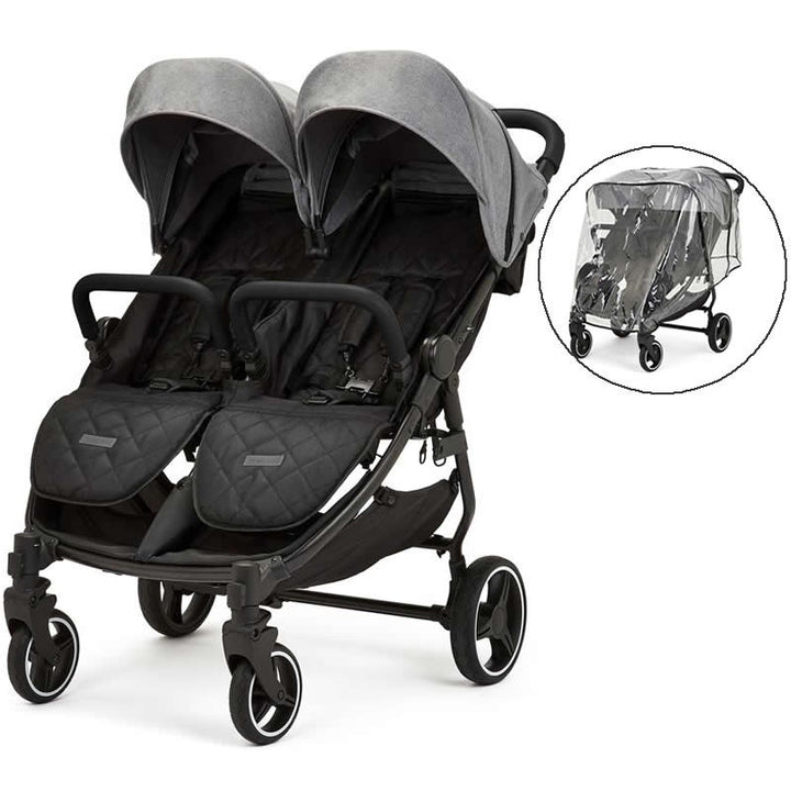 Ickle Bubba Venus Double Stroller, Grey