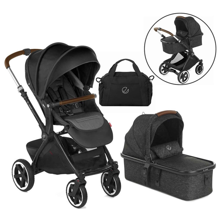 Jane Crosslight + Micro Pro Pram, Cold Black