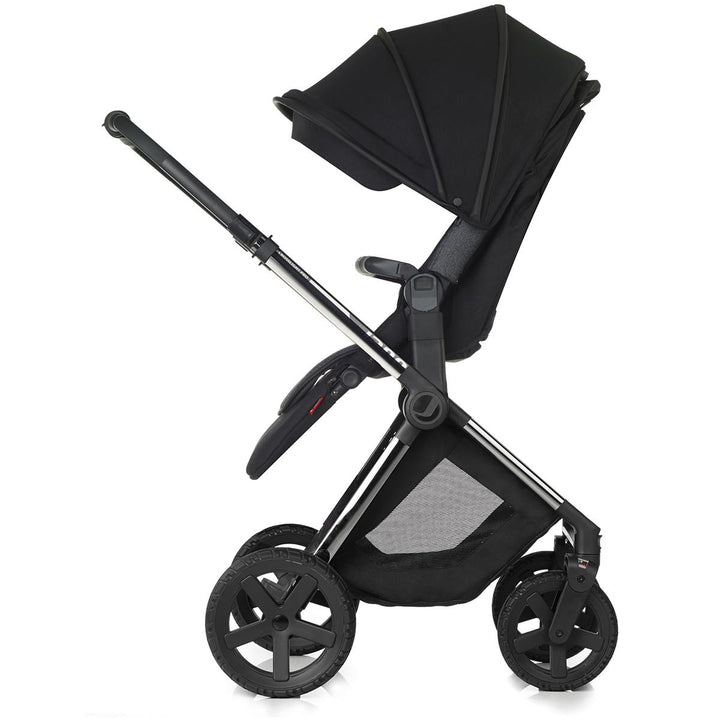 Jane Crosslight Pro Silver Shadow + Micro Pro Pram, Cold Black