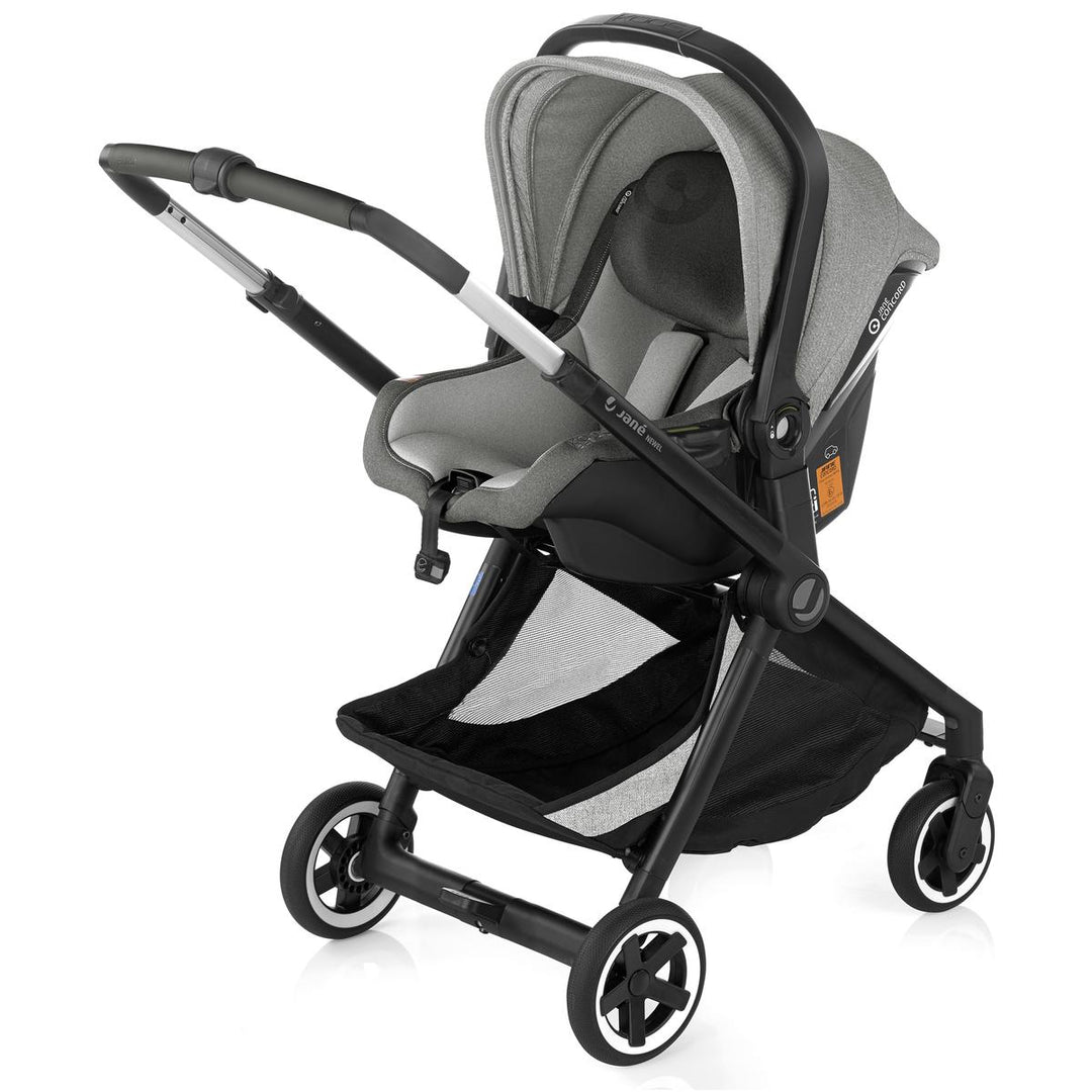 Jane Newel + Micro Pro + Koos iSize R1 - 10 Piece Travel System Bundle, Dim Grey