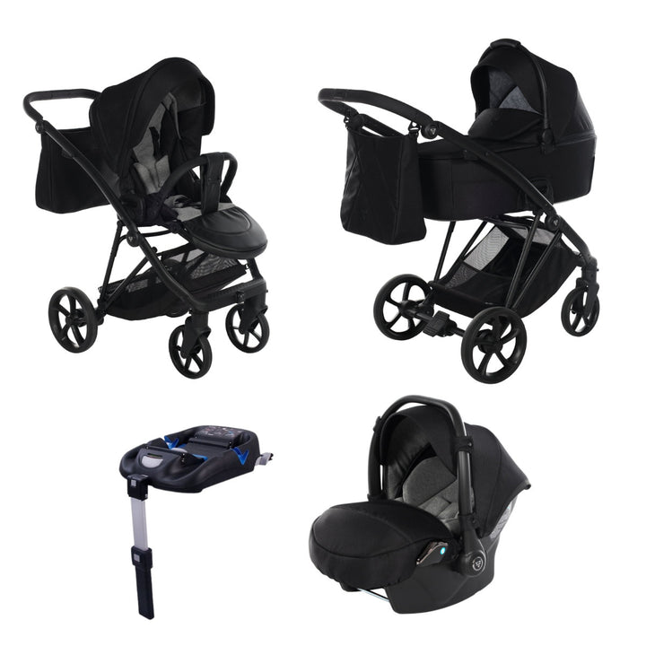 Junama Air V3 4 in 1 Isofix Travel System, Black