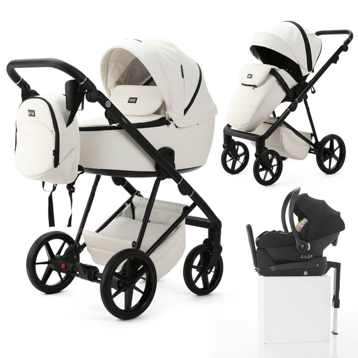 Mee-go Milano Evo 3 in 1 Isofix Travel System, Pearl White