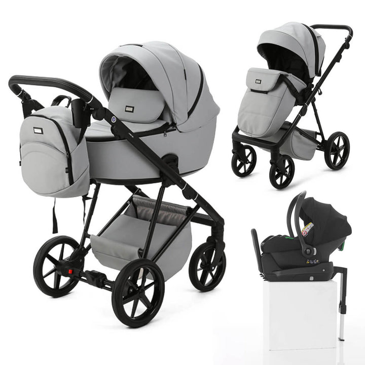 Mee-go Milano Evo 3 in 1 Isofix Travel System, Stone Grey