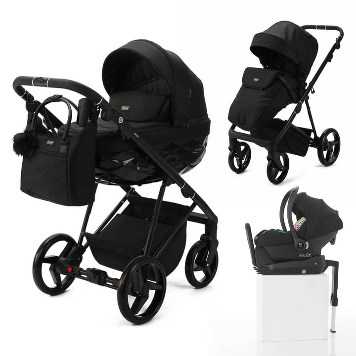 Mee-go Milano Quantum 3 in 1 Isofix Travel System, Carbon Black