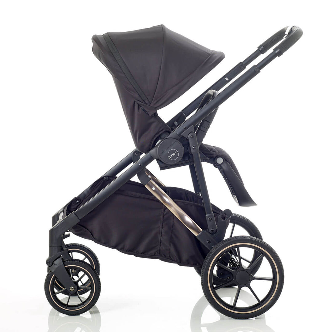 Mee-go Uno Plus 2 in 1 Pram & Pushchair, Black/Rose