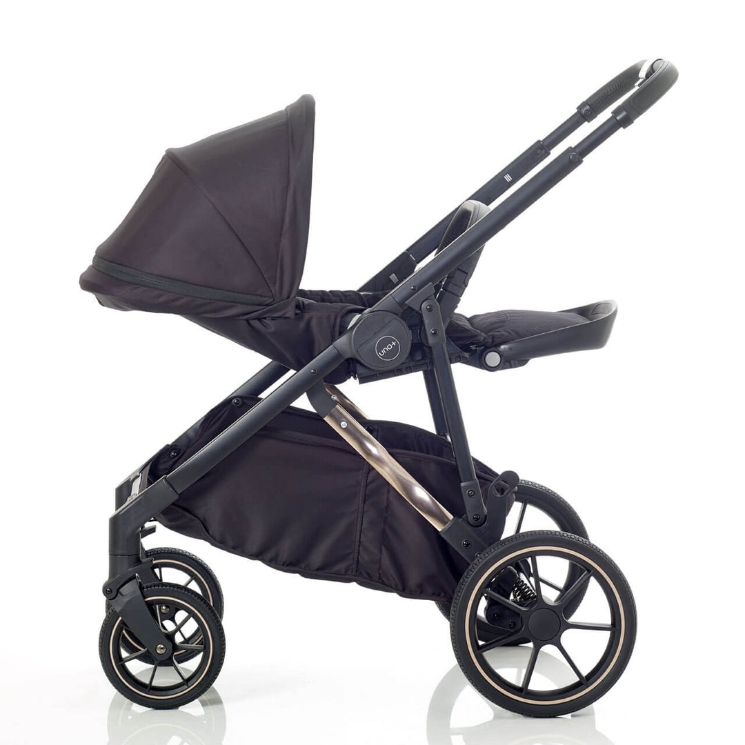 Mee-go Uno Plus 2 in 1 Pram & Pushchair, Black/Rose