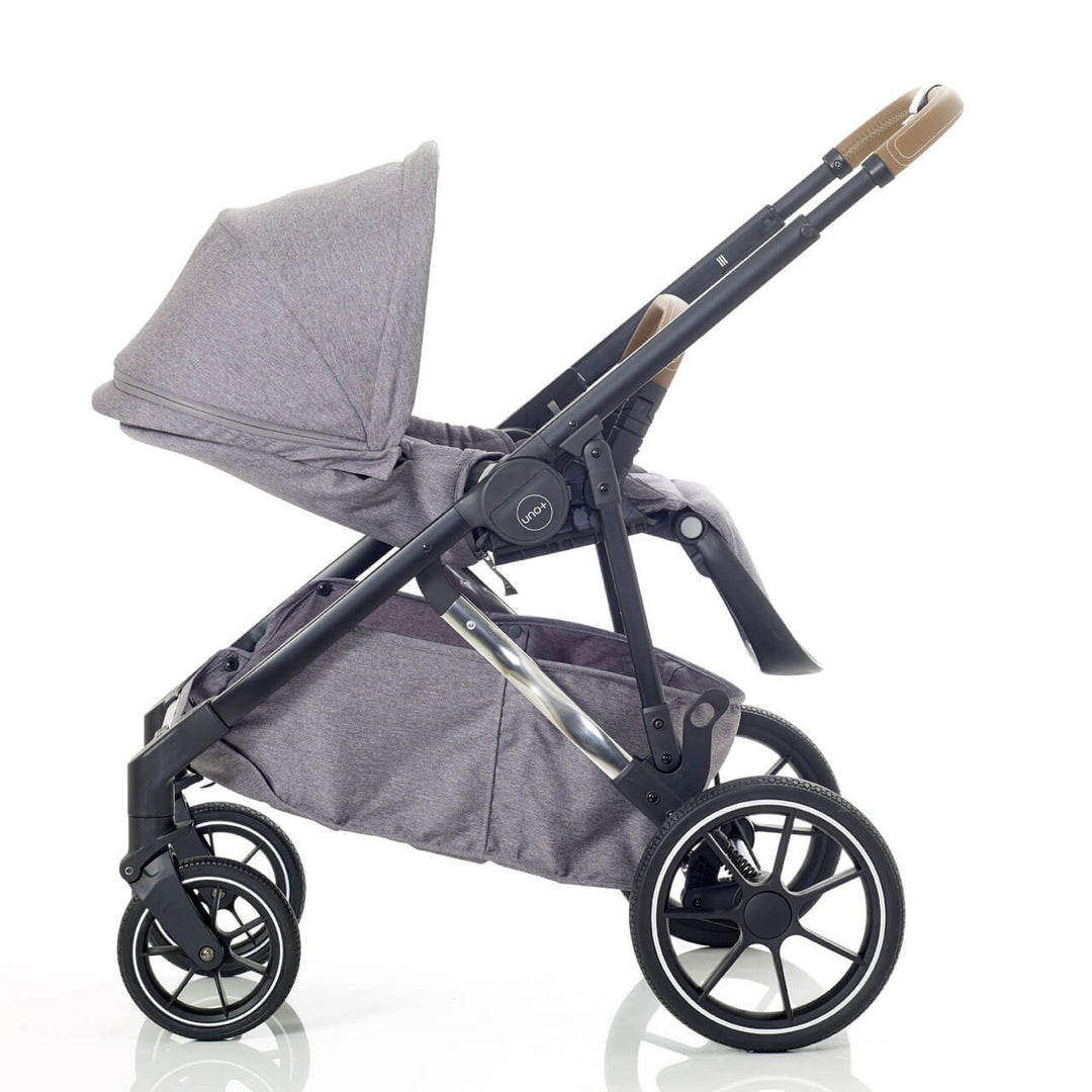 Mee-go Uno Plus 2 in 1 Pram & Pushchair, Grey/Chrome