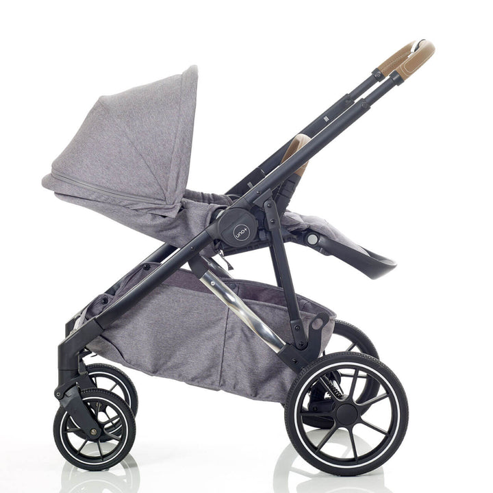 Mee-go Uno Plus 2 in 1 Pram & Pushchair, Grey/Chrome