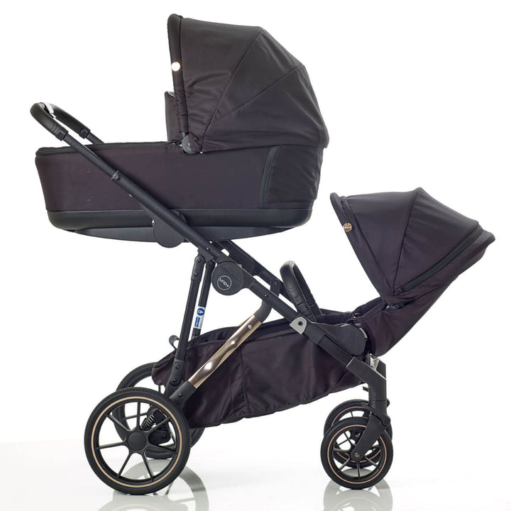 Mee-go Uno Plus 3 in 1 Travel System, Black/Rose