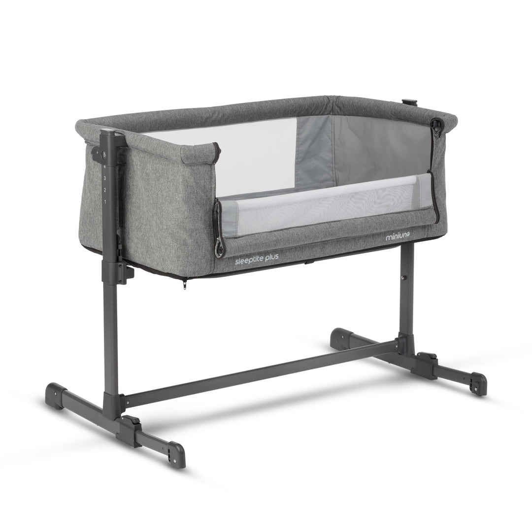 Miniuno Sleeptite Plus Co-Sleeper Crib - Grey Melange