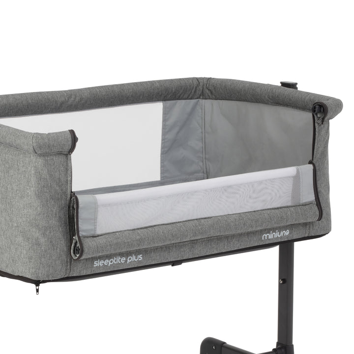 Miniuno Sleeptite Plus Co-Sleeper Crib - Grey Melange