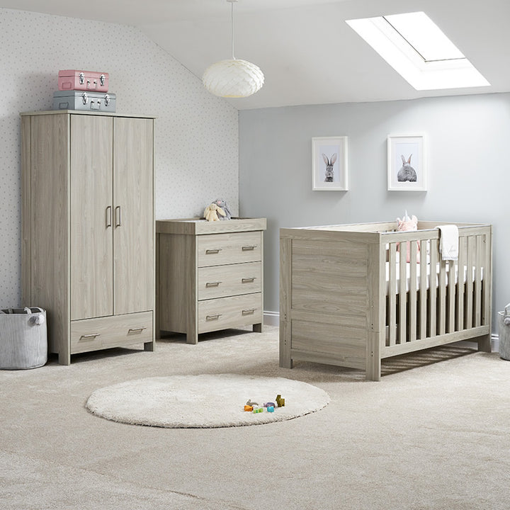 Obaby Nika 3 Piece Room Set, Grey Wash