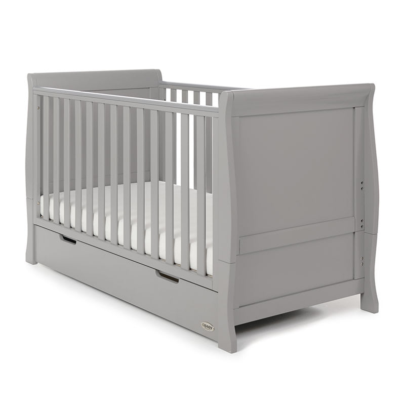 Obaby Stamford Classic Sleigh 5 Piece Room Set, Warm Grey