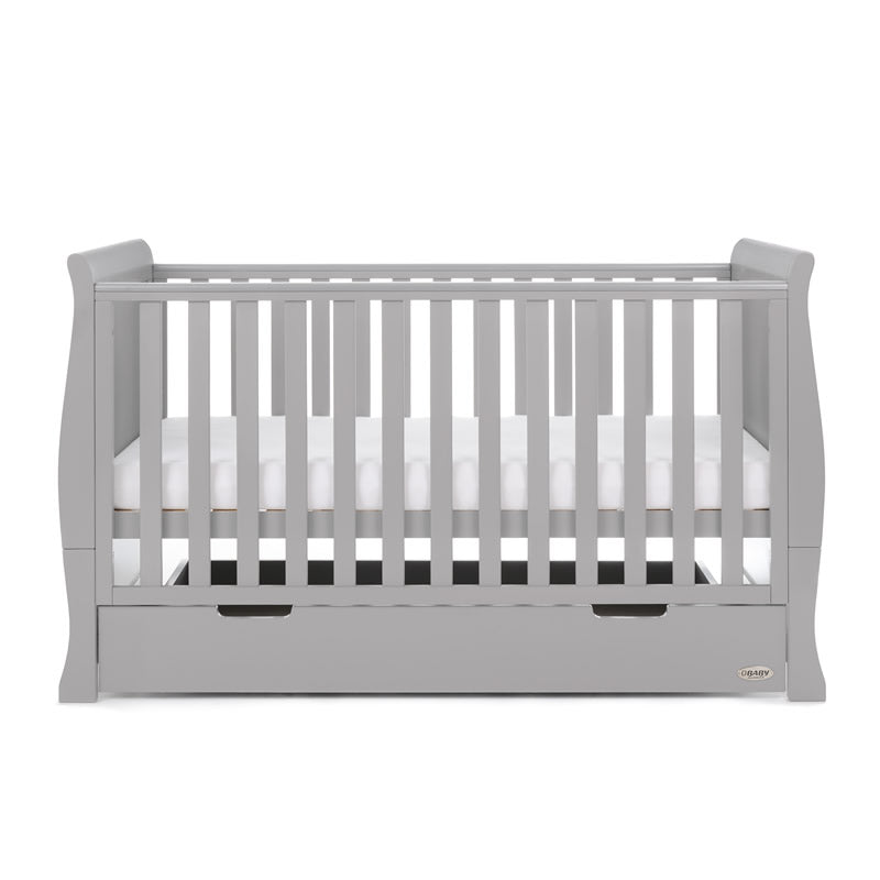 Obaby Stamford Classic Sleigh 5 Piece Room Set, Warm Grey