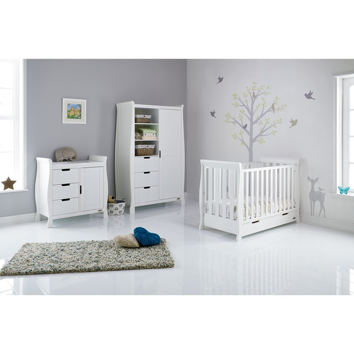 Obaby Stamford Mini Sleigh 3 Piece Room Set, White