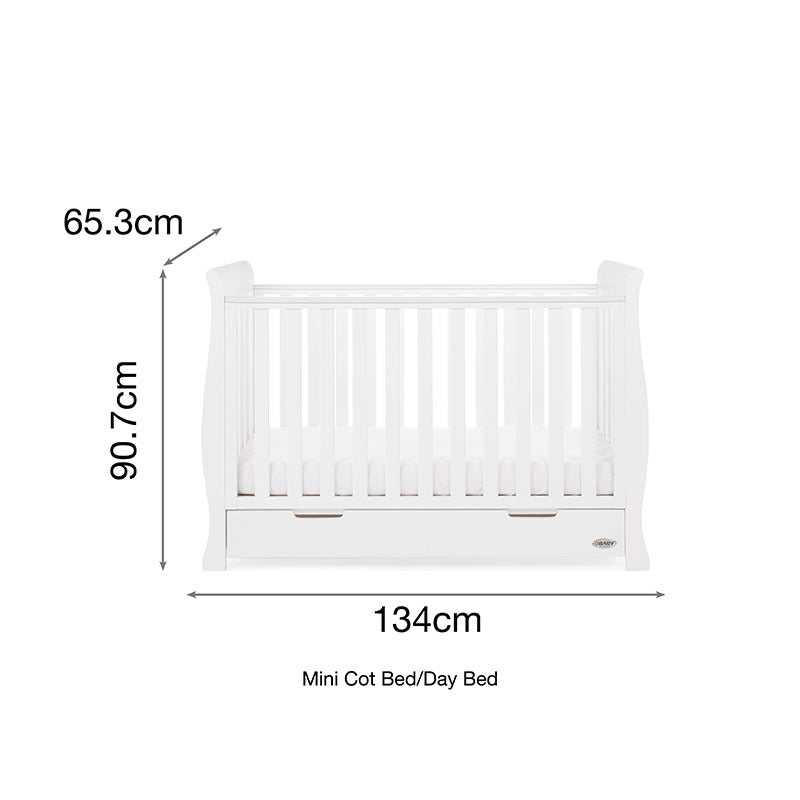 Obaby Stamford Mini Sleigh 3 Piece Room Set, White