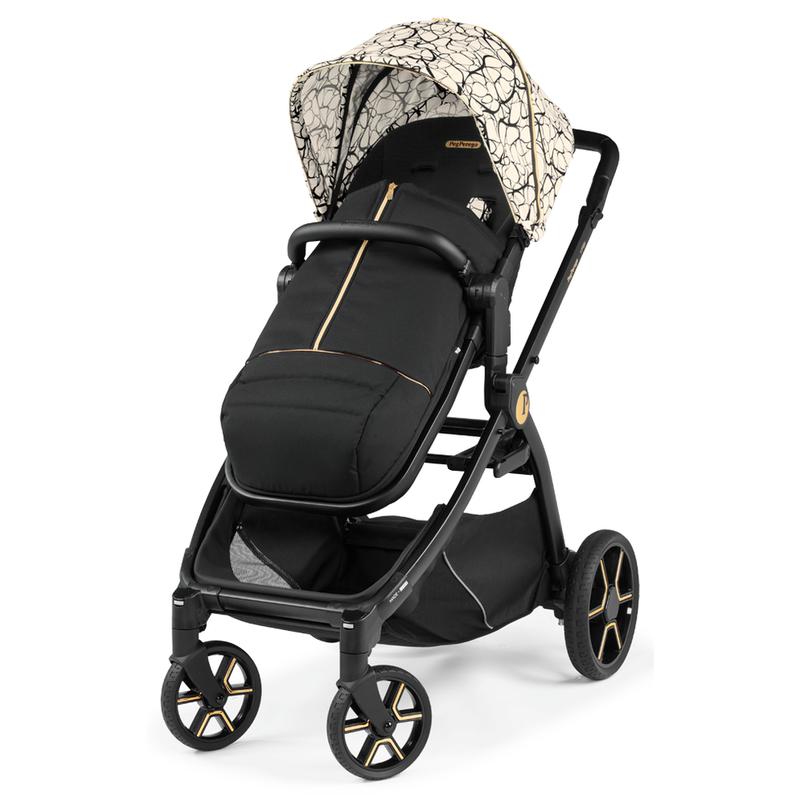 Peg Perego Ypsi 3 in 1 Lounge Modular i-Size Travel System Bundle, Graphic Gold