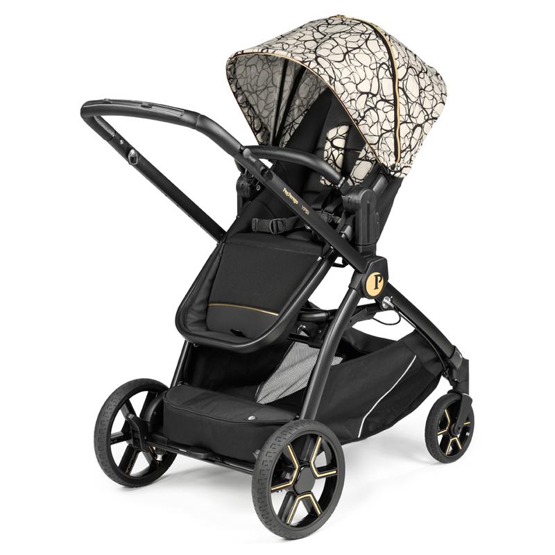 Peg Perego Ypsi 3 in 1 Lounge Modular i-Size Travel System Bundle, Graphic Gold