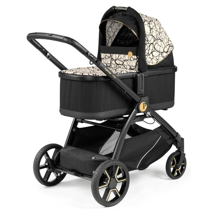 Peg Perego Ypsi 3 in 1 Lounge Modular i-Size Travel System Bundle, Graphic Gold