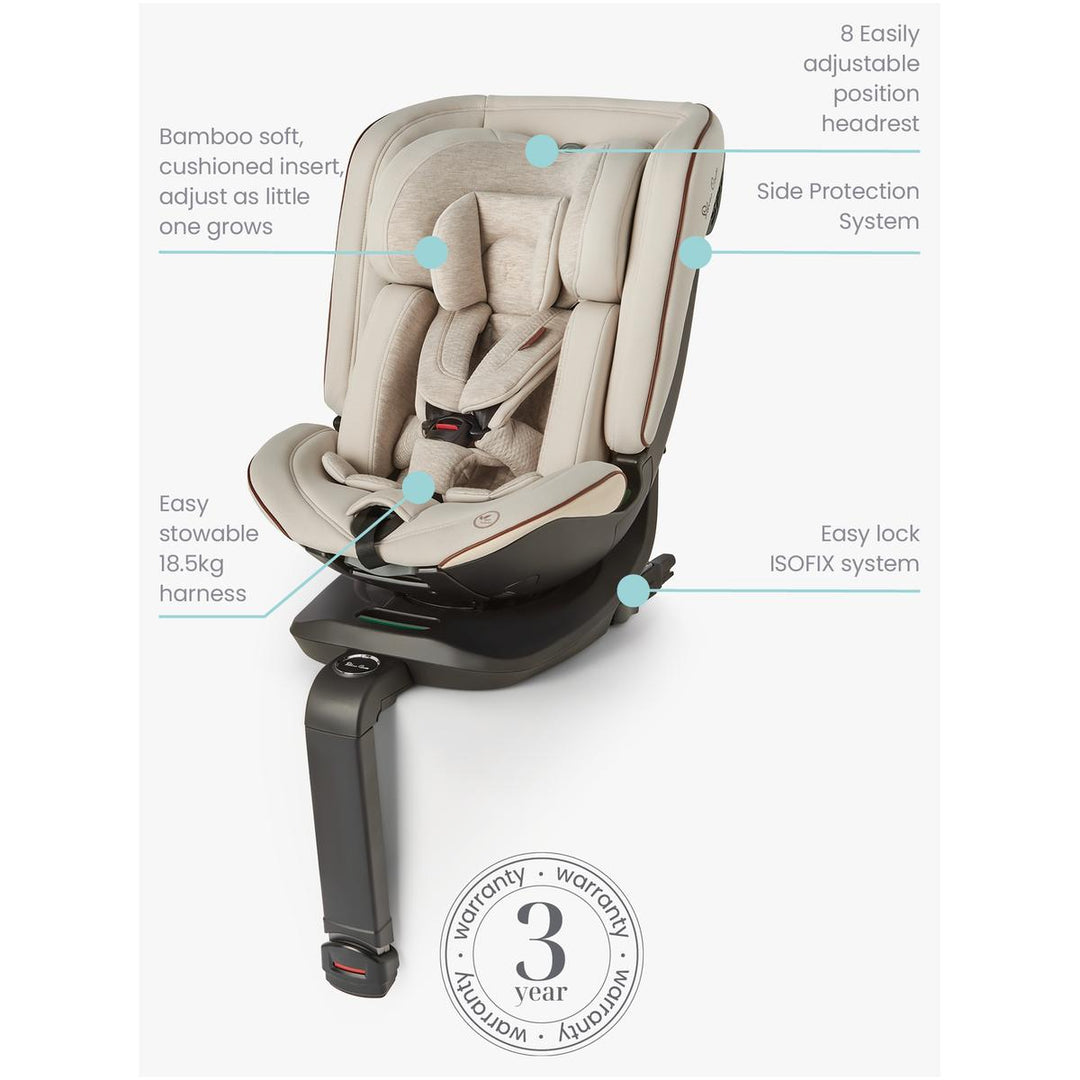 Silver Cross Motion All Size 360 i-Size Car Seat, Almond