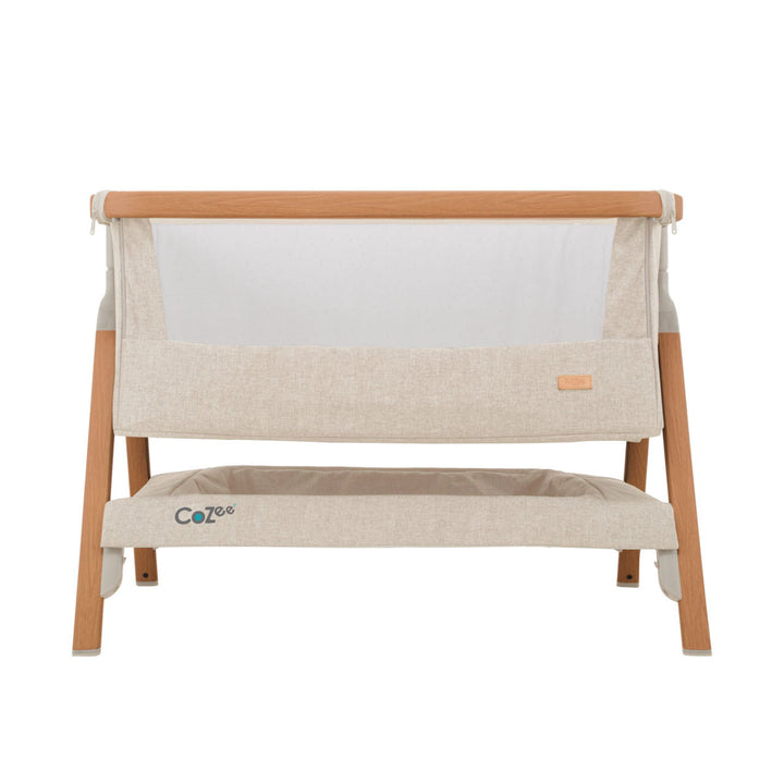 Tutti Bambini CoZee Bedside Crib - Scandinavian Walnut & Ecru