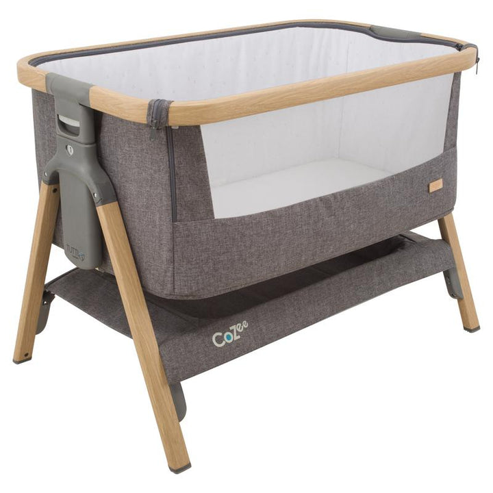 Tutti Bambini CoZee Bedside Crib - Oak & Charcoal