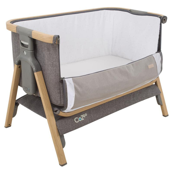 Tutti Bambini CoZee Bedside Crib - Oak & Charcoal