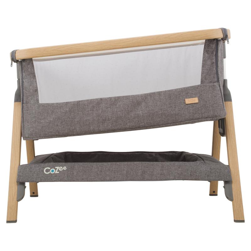 Tutti Bambini CoZee Bedside Crib - Oak & Charcoal