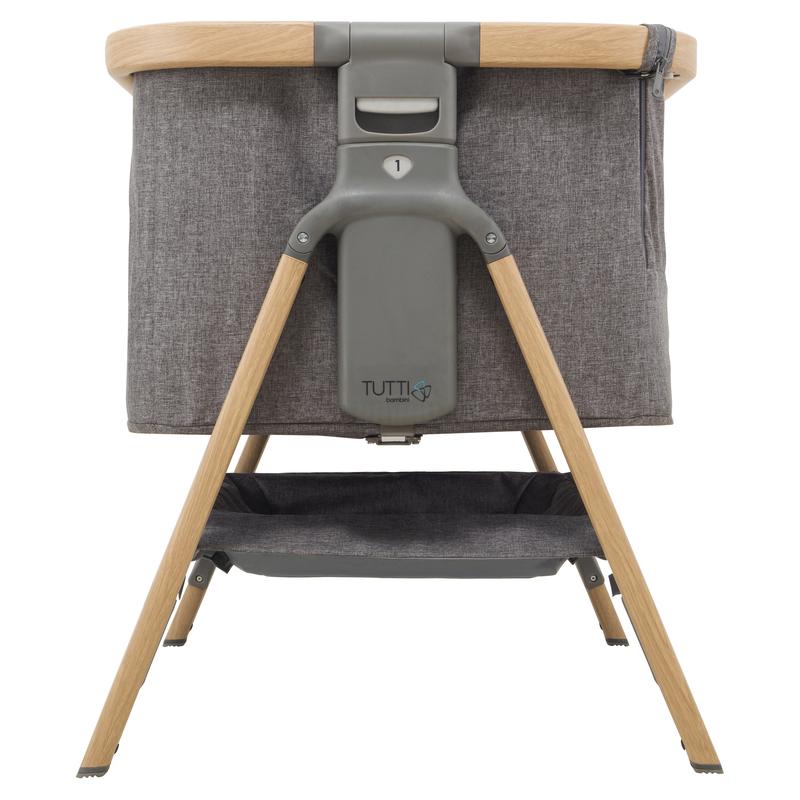 Tutti Bambini CoZee Bedside Crib - Oak & Charcoal