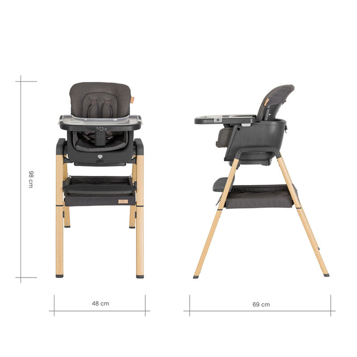 Tutti Bambini Nova Birth to 12 Years Complete Highchair Package, Grey/Oak