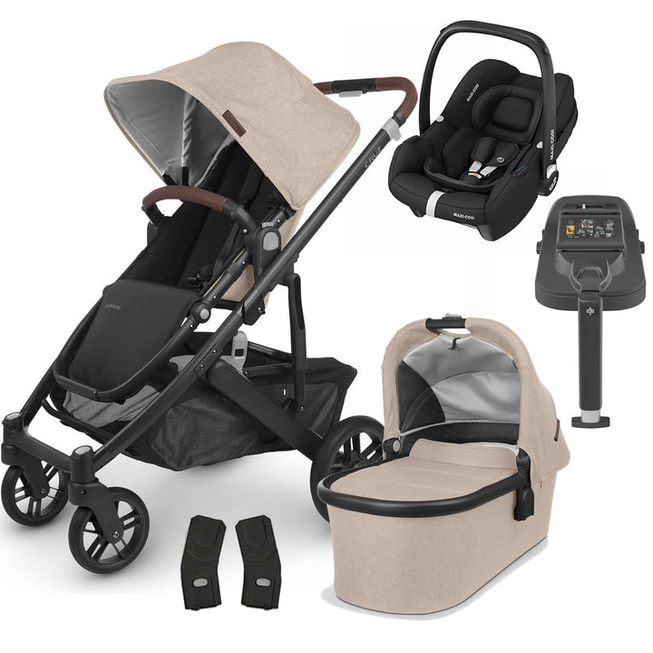 Uppababy CRUZ V2 Pushchair + Carrycot + Cabriofix i-Size + Base Travel System, Liam