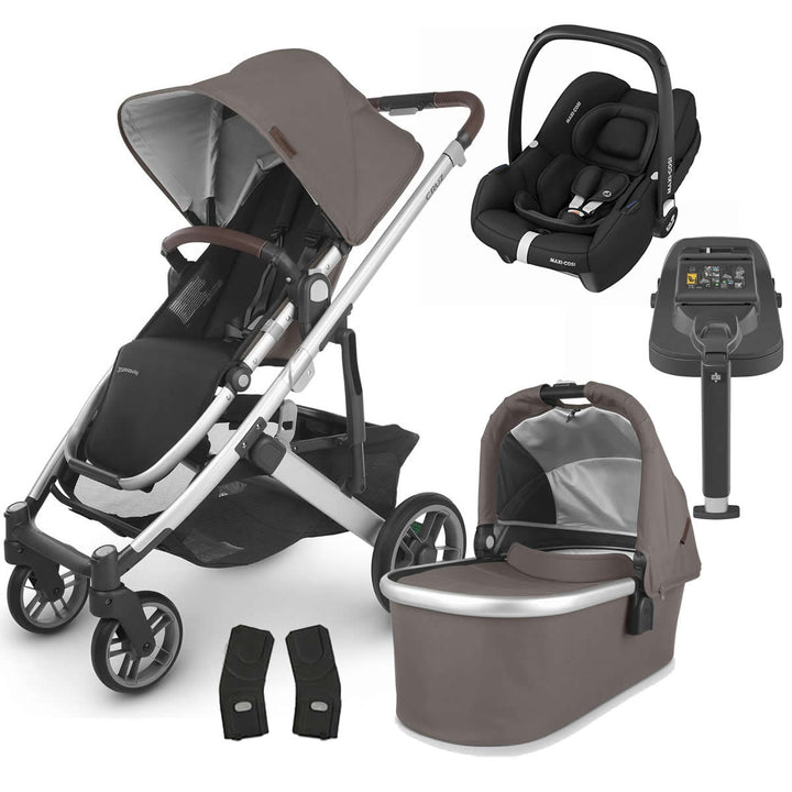 Uppababy CRUZ V2 Pushchair + Carrycot + Cabriofix i-Size + Base Travel System, Theo