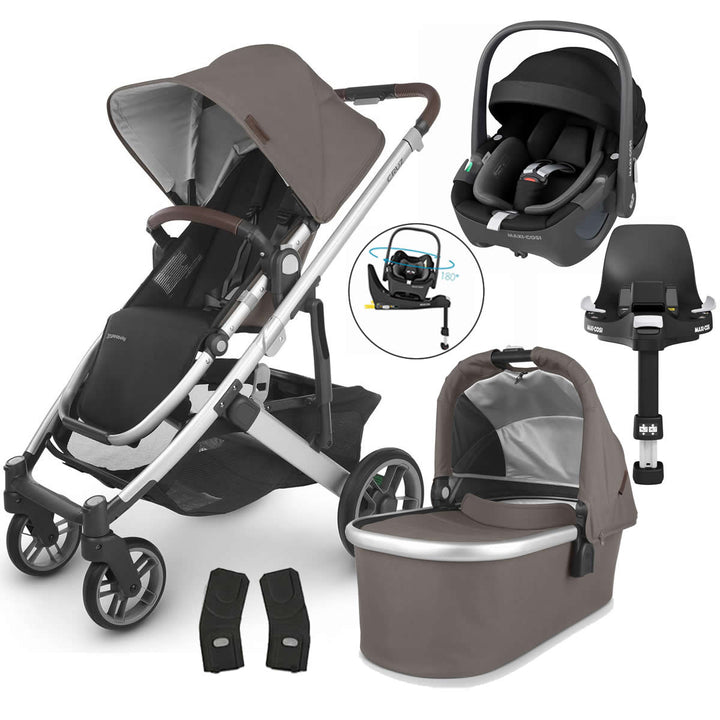 Uppababy CRUZ V2 Pushchair + Carrycot + Pebble 360 + Base Travel System, Theo