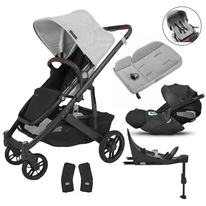 Uppababy CRUZ V2 Pushchair + Cloud Z2 + Base Travel System Bundle, Anthony