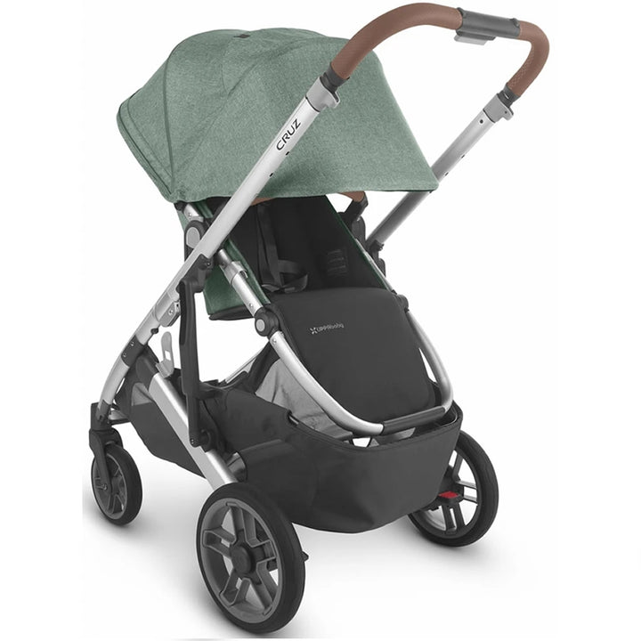 Uppababy CRUZ V2 Pushchair + Carrycot + Mesa + Base i-Size Travel System, Emmett Sage Green Melange