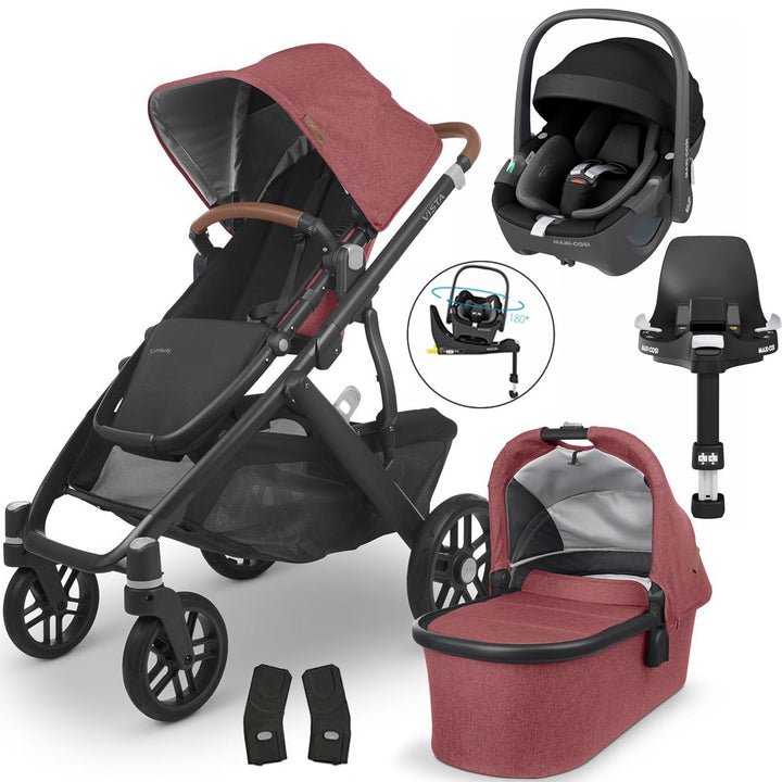 Uppababy VISTA V2 Pram + Pebble 360 + Base Travel System, Lucy